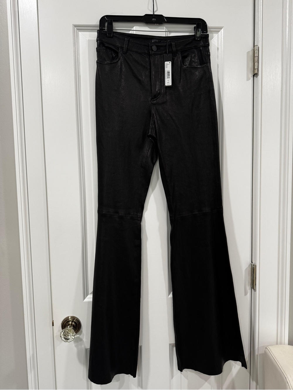 Alice + Olivia Black Leather Bells